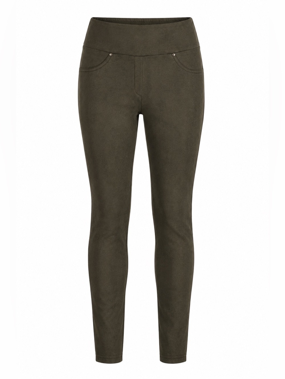 Dolcezza Olive Faux Suede Pull On Pants Size Small